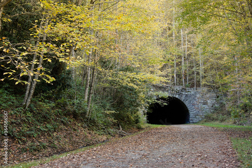 Fotografie Tunnel at the end of The Road to Nowhere near Bryson City, Swain County, North C