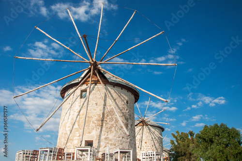 Historical Alacati windmills