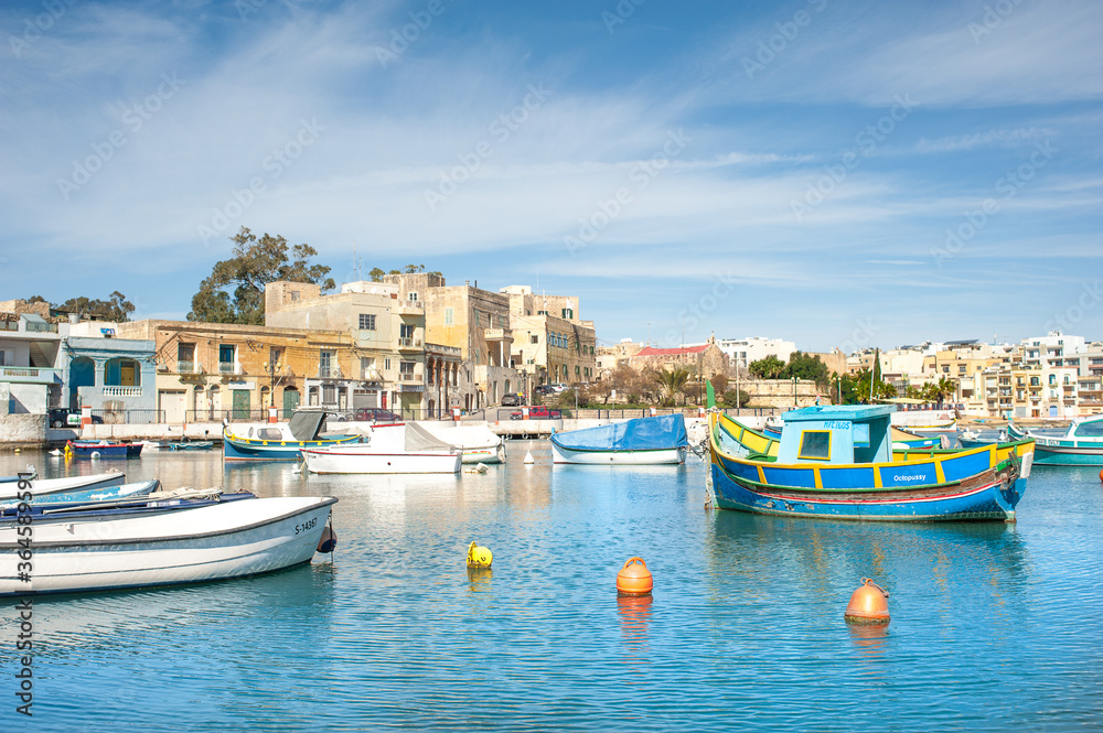 Seaside town of Birzebbuga, Malta