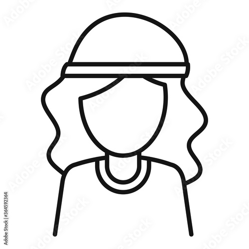 Hypnosis woman icon. Outline hypnosis woman vector icon for web design isolated on white background