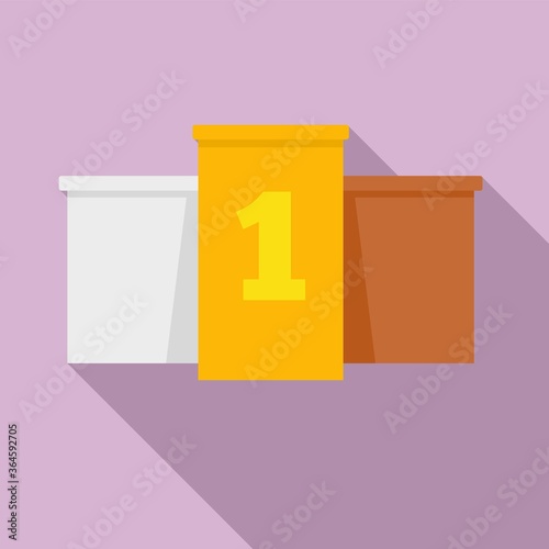 Excellence podium icon. Flat illustration of excellence podium vector icon for web design