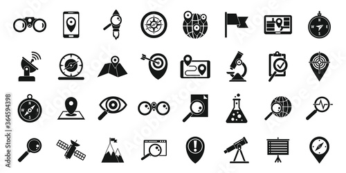 Fotografie, Tablou Exploration icons set