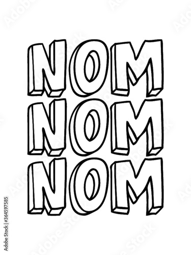 Nom Nom Nom Essen Logo Design Cool 