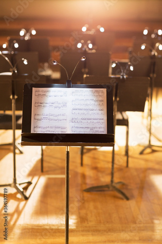 Music sheet on stand