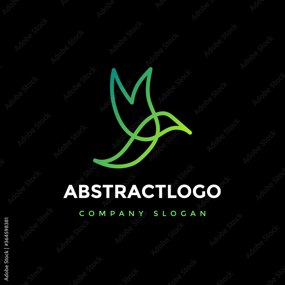 abstract vector bird logo design icons emblems templates
