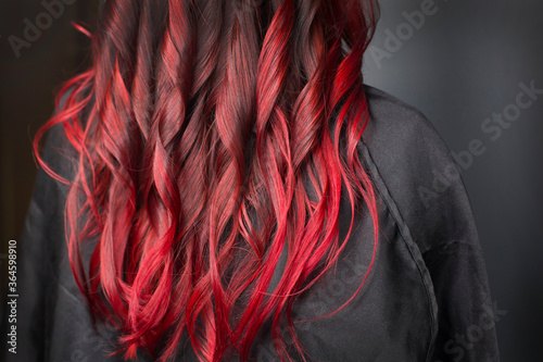 Fototapeta back of a red hair
