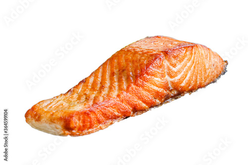 salmon barbecue grill fried Menu concept serving size. food background top view copy space for text keto or paleo pescatarian diet  photo