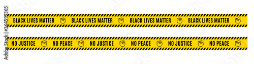 Black Lives Matter Warning Tape, Vector Illustration Background