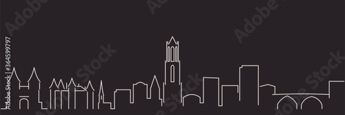 Utrecht Single Line Simple Minimalist Skyline