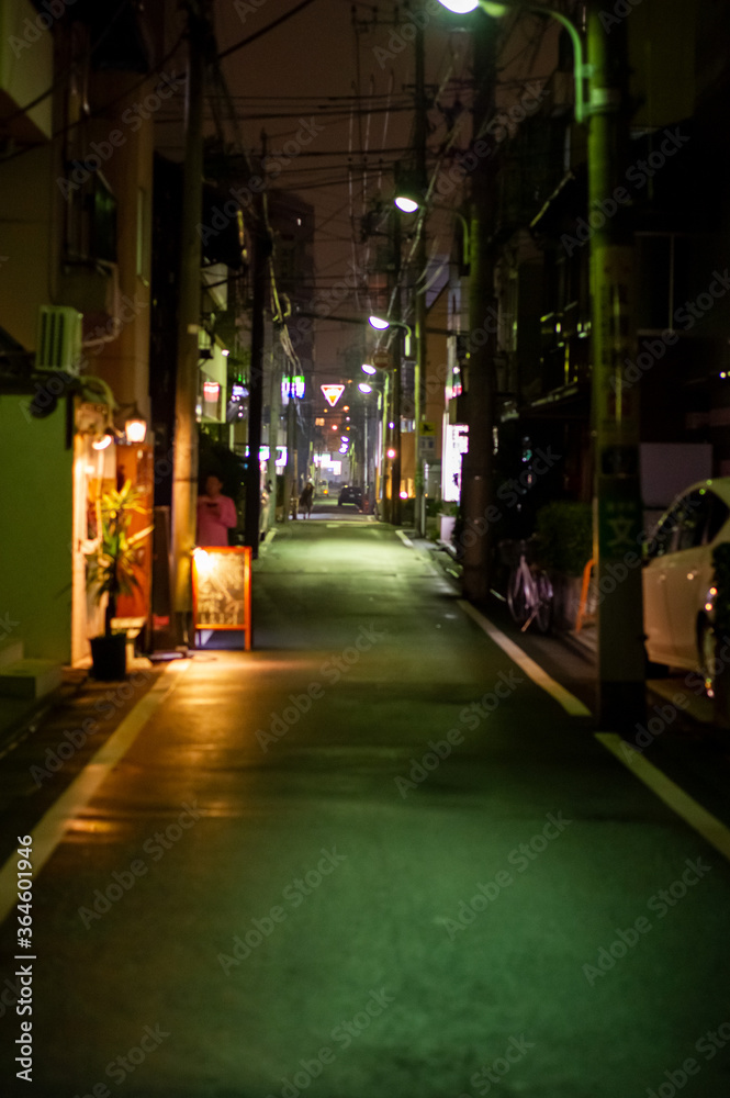 japan street city at night