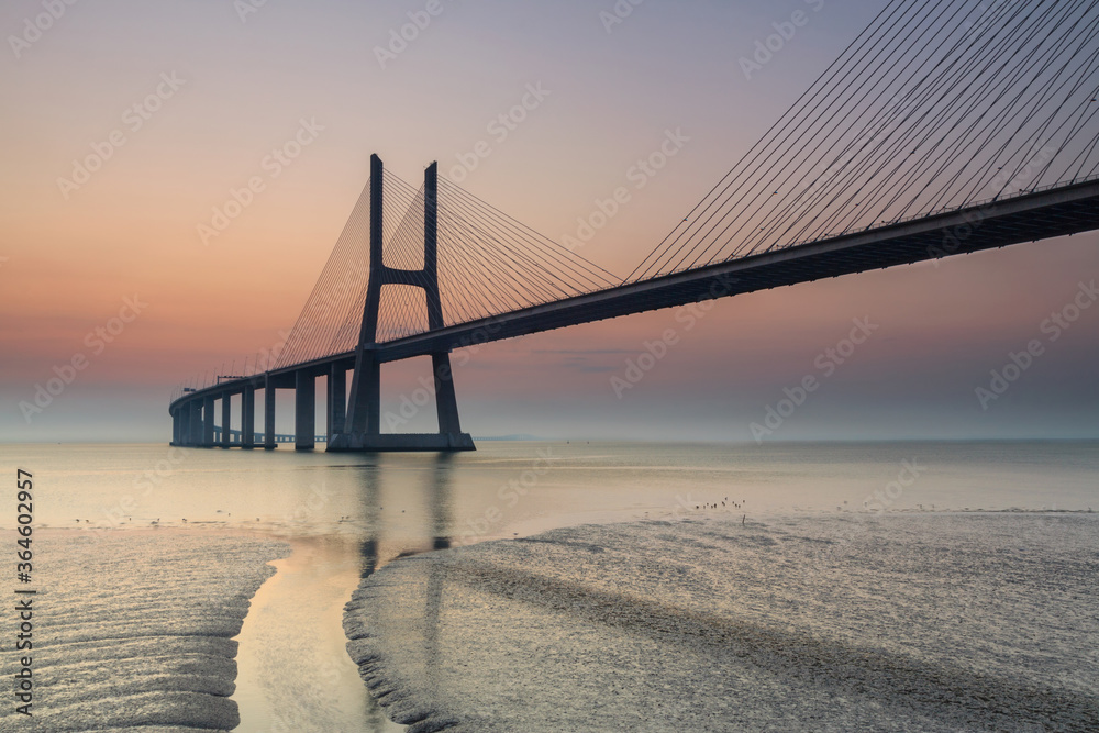 Lisbon is an amazing tourist destination because their urban landscapes, by its light, its monuments. The Vasco da Gama Bridge crosses the Tagus River, and is one of the longest bridges in the world