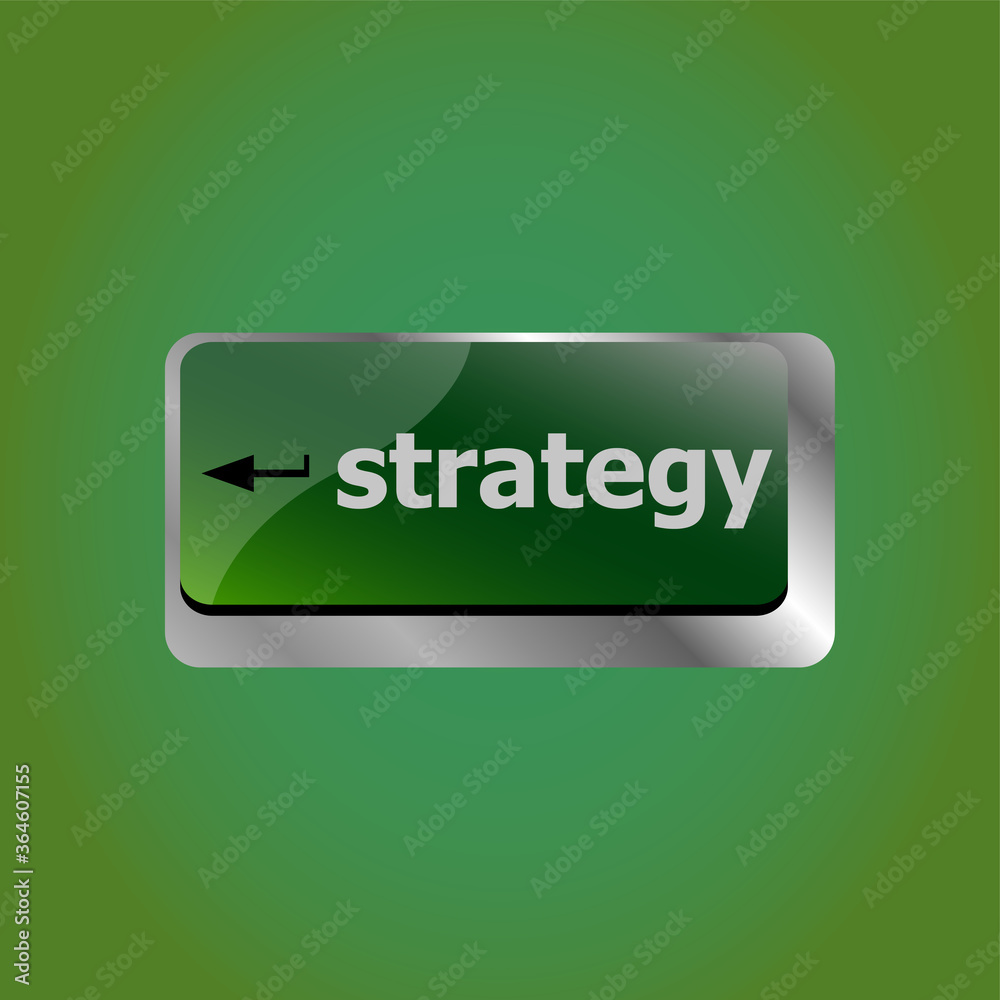 Strategy button on computer keyboard key button Strategy button on computer keyboard key button