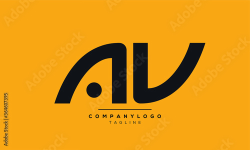 Alphabet letters Initials Monogram logo AV,VA,A and V