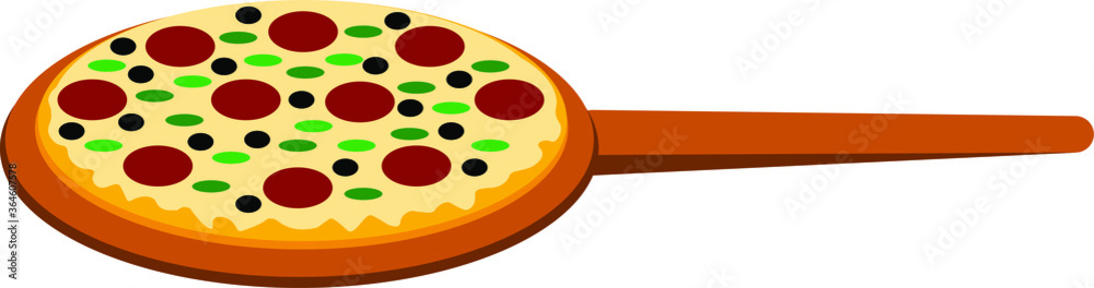 Pizza on the shovel vector illustration
Pizza on the shovel vector illustration