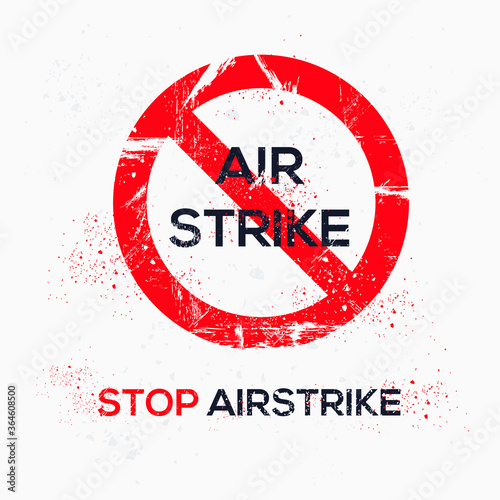 Warning sign (airstrike), vector illustration.