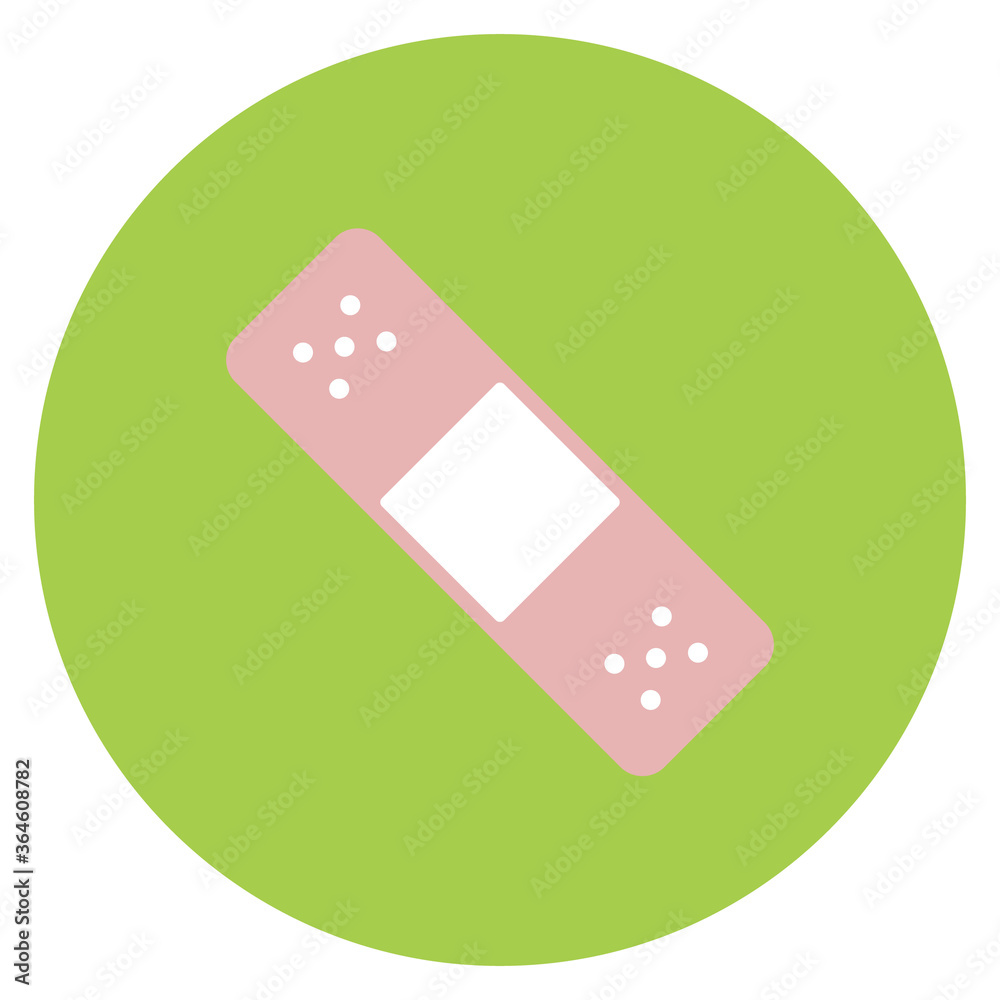 adhesive plaster icon, vector flat illustration, symbol for web, app or print. adhesive plaster icon, vector flat illustration, symbol for web, app or print.