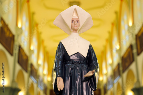 Statue of saint catherine laboure in church