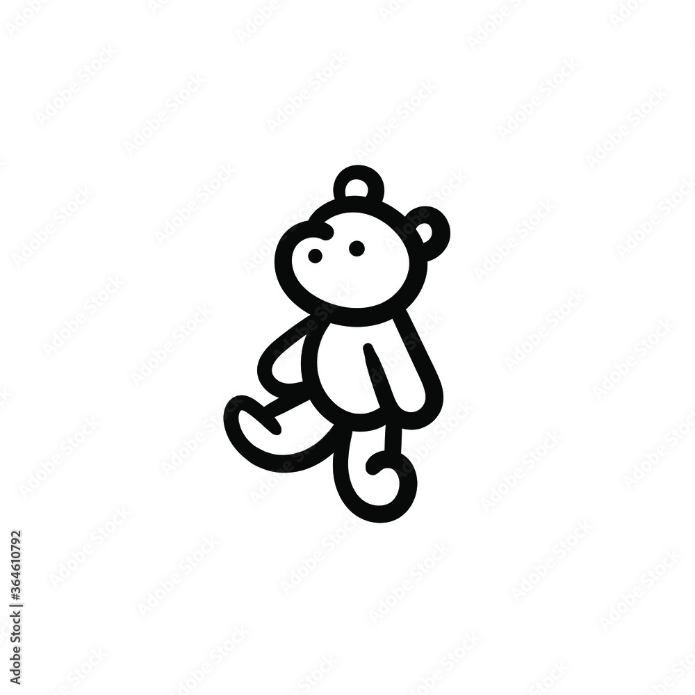 Obraz premium Hand drawn bear. Simple vector icon