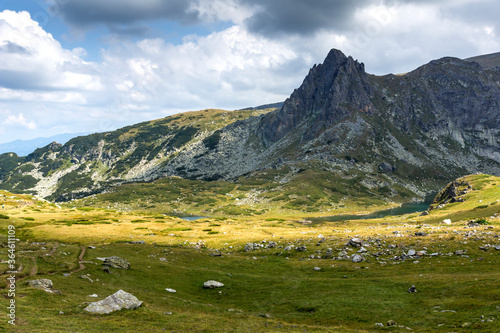 The Twin lake at The Seven Rila Lakes, Rila Mountain, Bulgaria photo