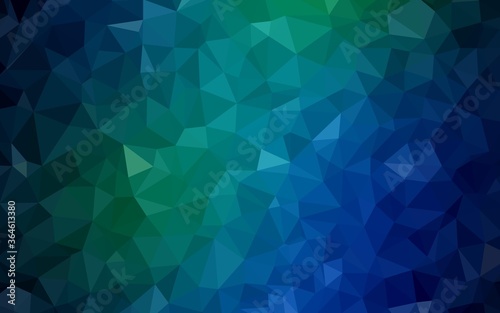 Light Blue, Green vector polygon abstract background. Creative illustration in halftone style with triangles. Brand new style for your business design.