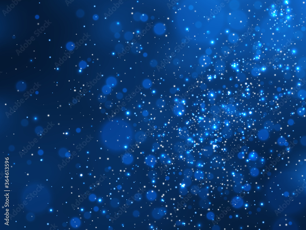 Blue glitter stardust background. Vector illustration.