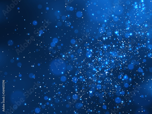 Blue glitter stardust background. Vector illustration.