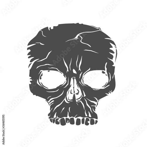 Human Skull Vector Icon illustration Silhouette