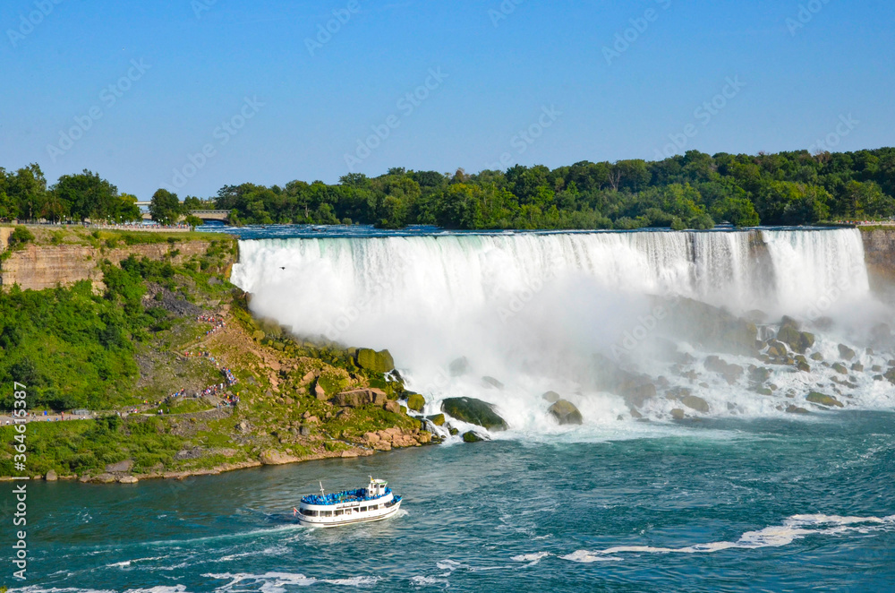A beautiful view of Niagara Falls in Canada. A beautiful view of Niagara Falls in Canada.