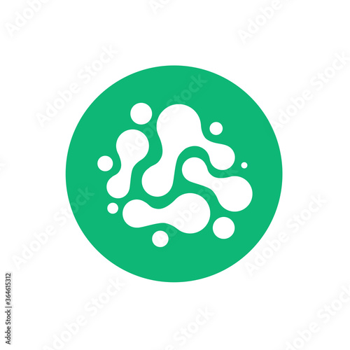 probiotics flat icon, vector color illustration on white background