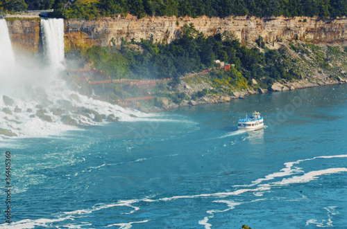 A beautiful view of Niagara Falls in Canada.