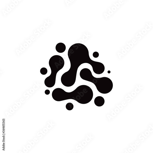 probiotics flat icon, vector black illustration on white background