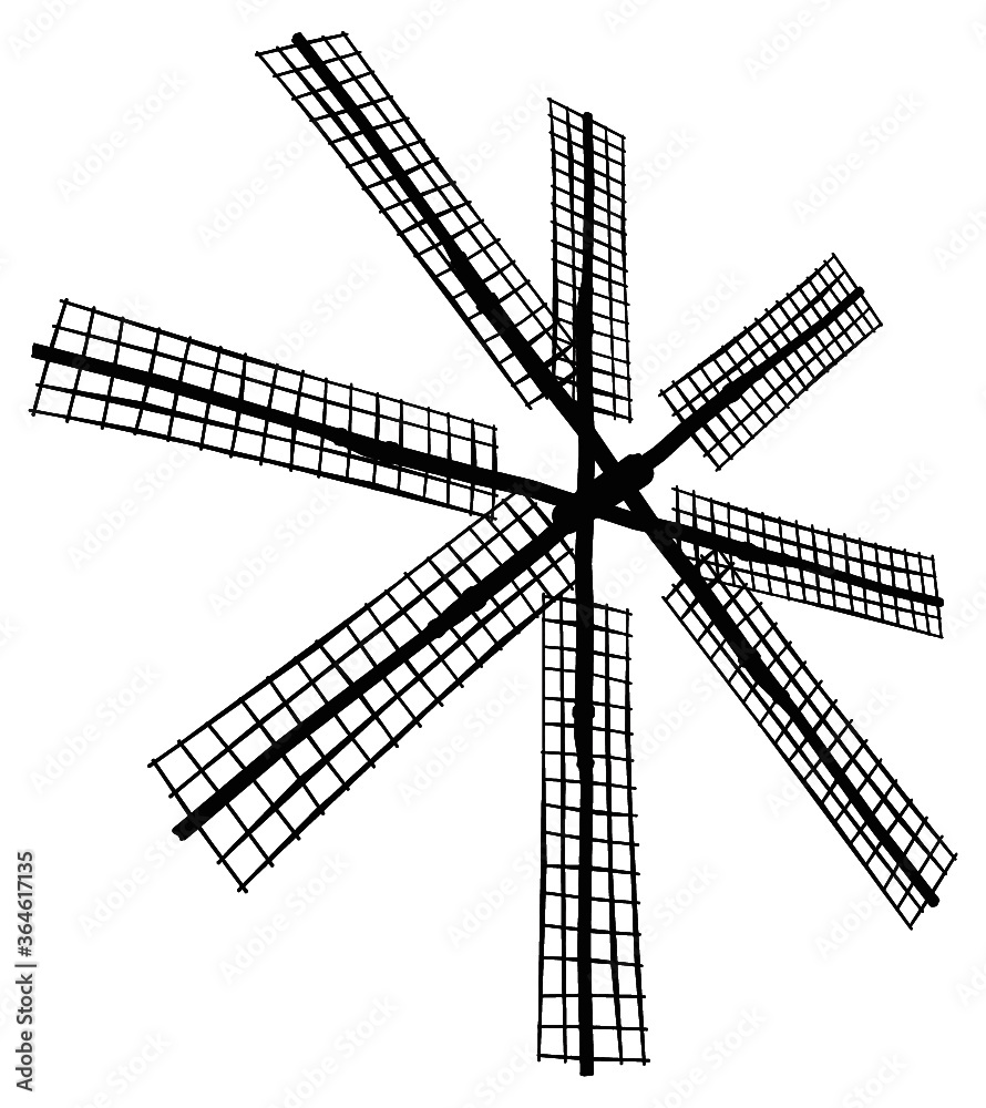 Antique Windmill Vector 
