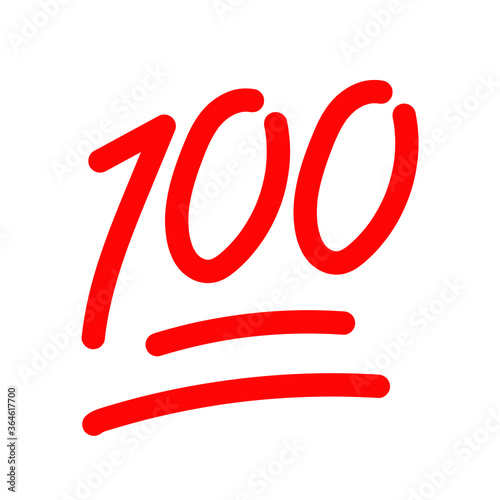 perfect point score 100 icon vector template