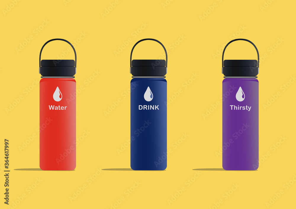 Colorful water bottles Colorful water bottles