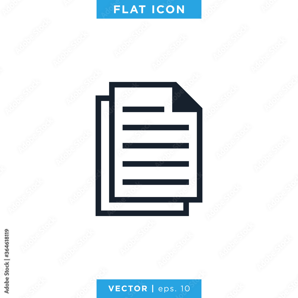 Paper Icon Vector Logo Design Template. Document Icon Paper Icon Vector Logo Design Template. Document Icon