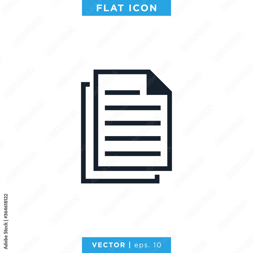 Paper Icon Vector Logo Design Template. Document Icon Paper Icon Vector Logo Design Template. Document Icon