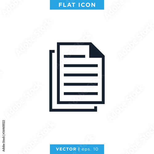 Paper Icon Vector Logo Design Template. Document Icon