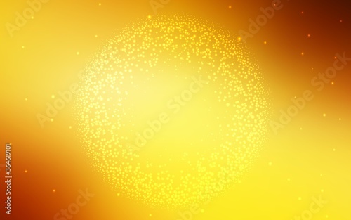 Light Orange vector texture with milky way stars. Shining illustration with sky stars on abstract template. Pattern for astronomy websites.