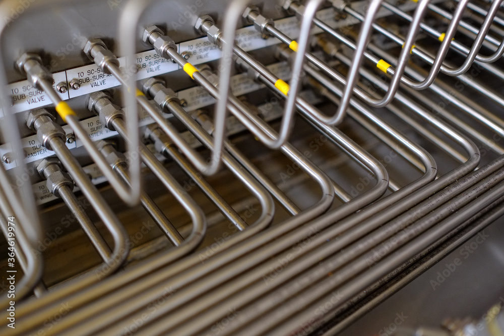 Hydraulic tubing in the control panel, Oil & Gas Petroleum industry, Tubing construction, Hydraulic tubing in the control panel, Oil & Gas Petroleum industry, Tubing construction,