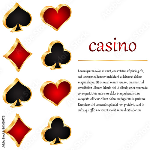 Playing cards elements background, eps 10 abstract design, vector illustration.