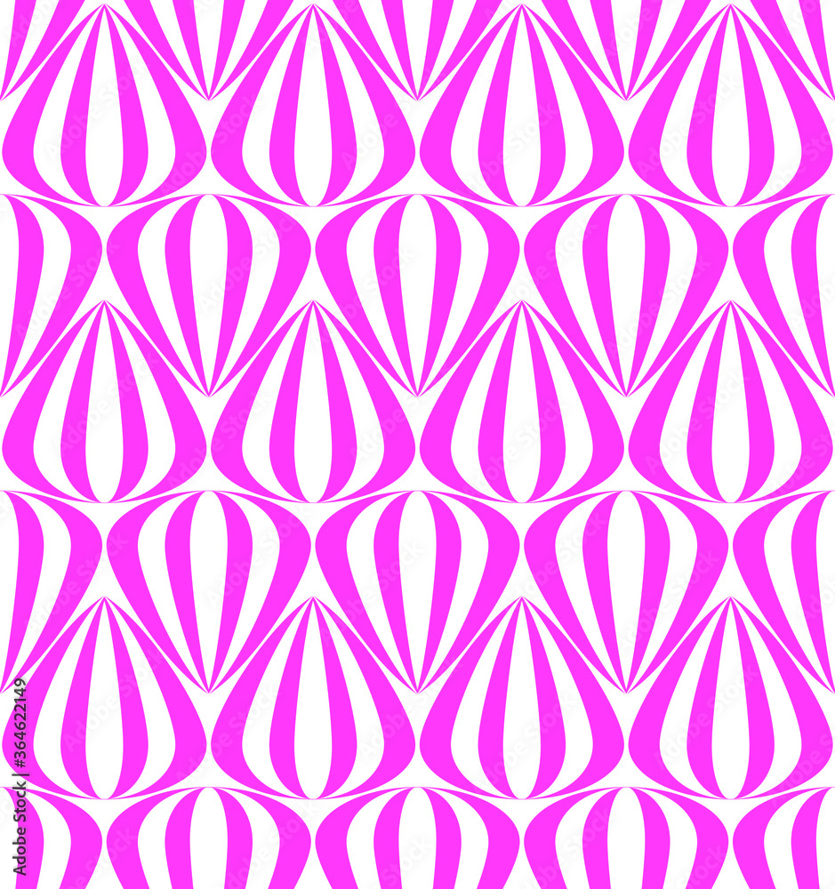 Fototapeta premium Tear drop shaped lantern with stripes in a seamless repeat pattern background