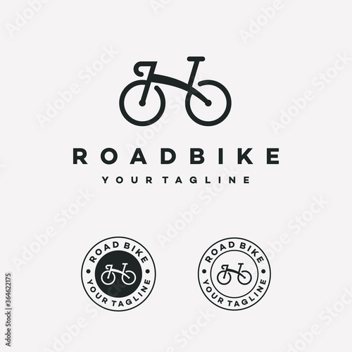 Illustration Bicycle Logo Design Template 