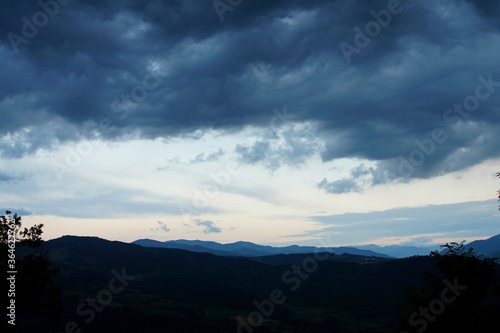 dramatic sky over the mountains landscape © Yana