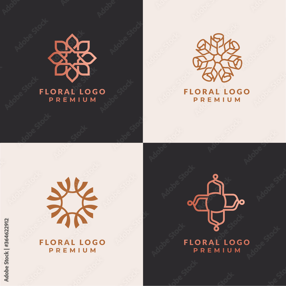 Luxury Logo design, flower logo, an icon of luxury, luxury