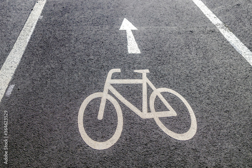 Bicycle sign road
