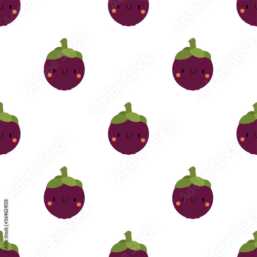 Kawaii Cartoon Passion Fruit. Patterns