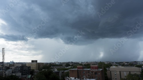 Storm and Clouds over city