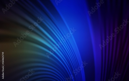 Dark Blue, Green vector layout with curved lines. Colorful abstract illustration with gradient lines. A completely new design for your business.