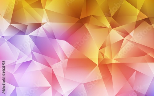 Light Blue  Yellow vector abstract polygonal background. Colorful illustration in abstract style with triangles. Completely new template for your banner.