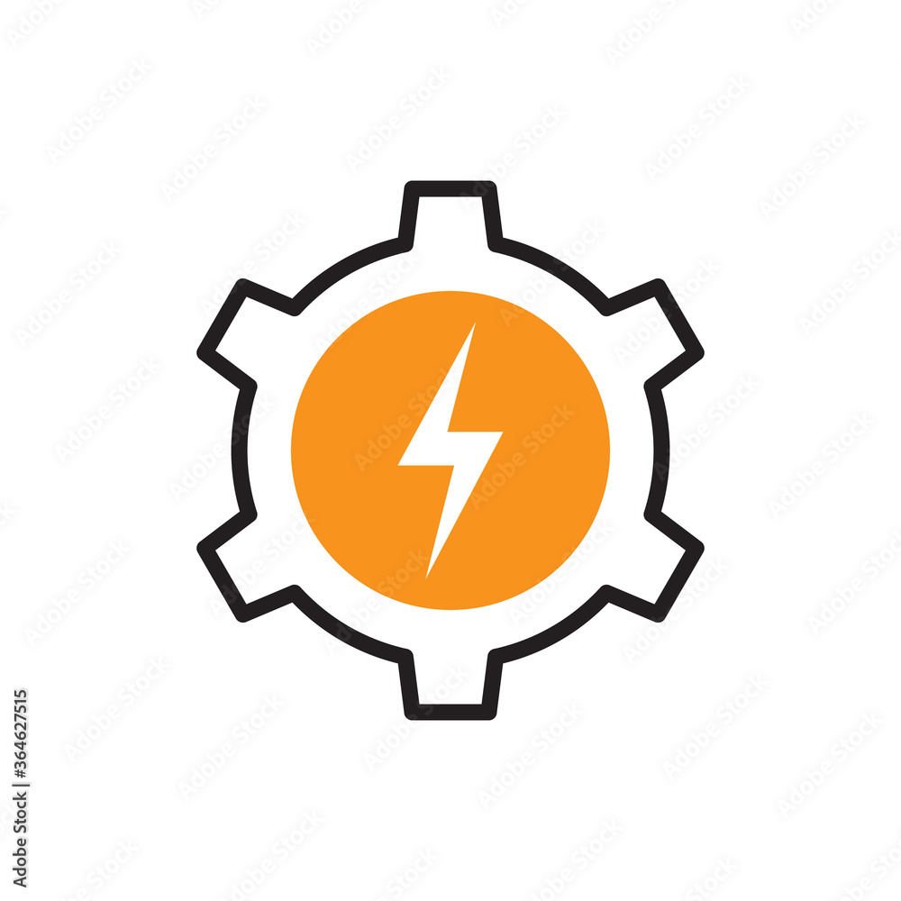 Electricity, lightning icon design isolated on white background Electricity, lightning icon design isolated on white background